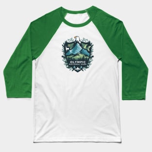 Olympic National Park Bald Eagle Baseball T-Shirt